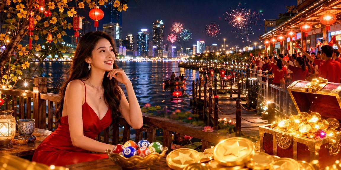 Người dùng tại Nha Trang xem xổ số và tra cứu voucher trên điện thoại bên bờ biển